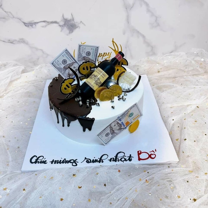 Bánh kem sử dụng tone màu trầm