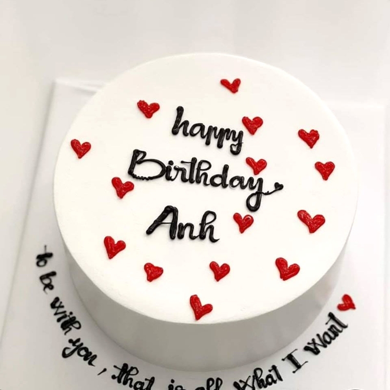 Mẫu bánh kem đơn giản nhưng không kém phần tinh tế
