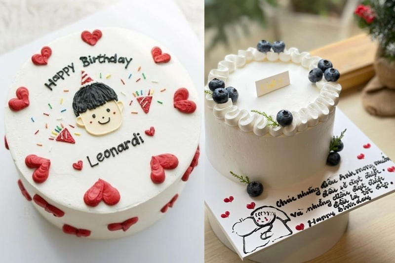 Các mẫu bánh kem cho người yêu, vợ/chồng