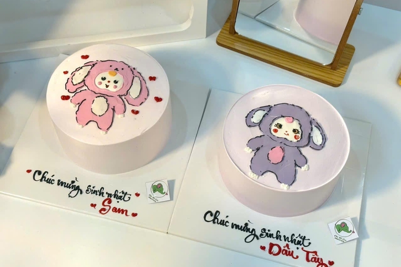 mẫu bánh sinh nhật đẹp cho nữ 9