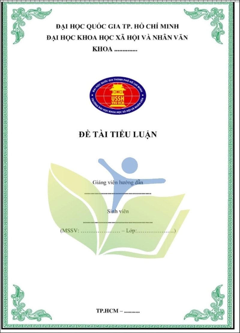 Tham khảo thêm các dòng bìa tiểu luận