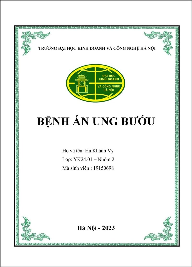 Mẫu bìa tiểu luận đơn giản số 3