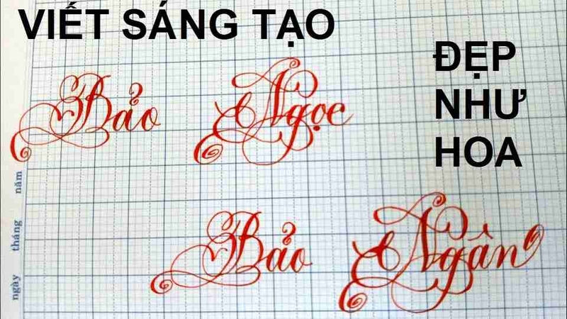 Hình ảnh về các mẫu chữ hoa sáng tạo