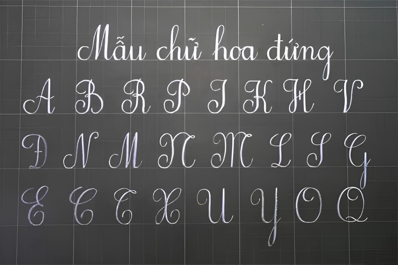 mẫu chữ viết lớp 1 chuẩn 5 ô ly hình 2