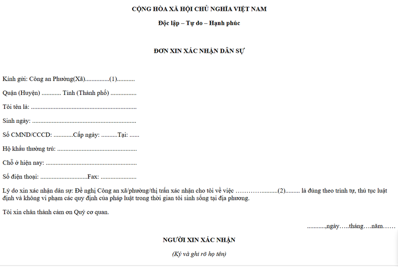 giay xac nhan dan su mau 1