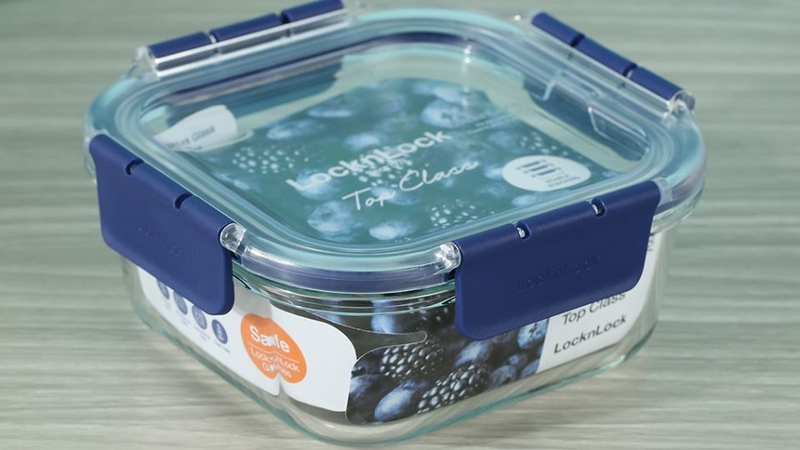 Hộp đựng thực phẩm Lock&Lock LBG422BLU 380 ml thủy tinh