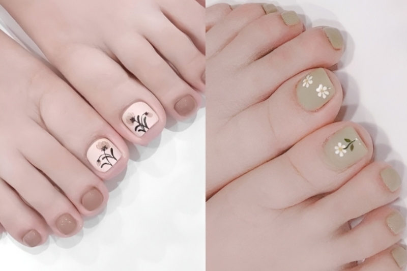 mẫu nail chân hot trend đẹp nhất 2026 9