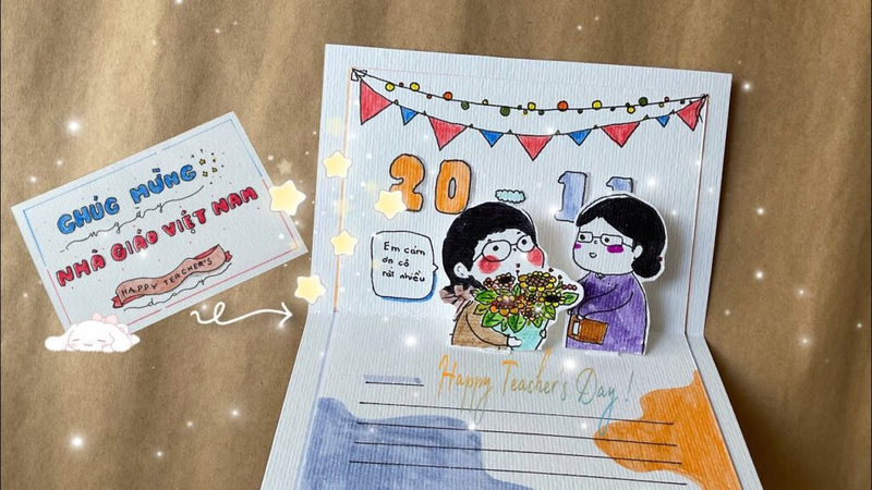 mẫu thiệp 20 tháng 11 3D 5