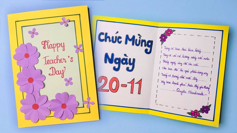 10 mẫu thiệp 20 tháng 11 tự vẽ 10