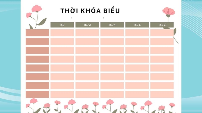 Công dụng của mẫu thời khóa biểu