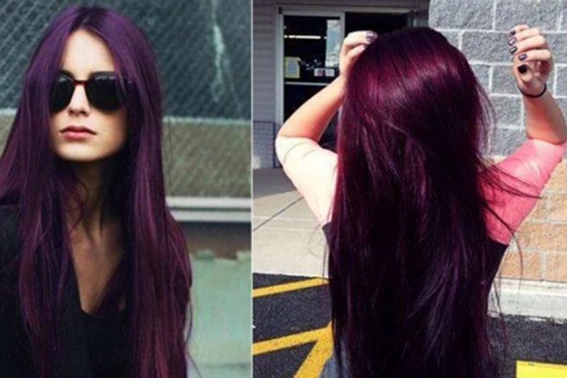 Kiểu tóc nhuộm tím đen original