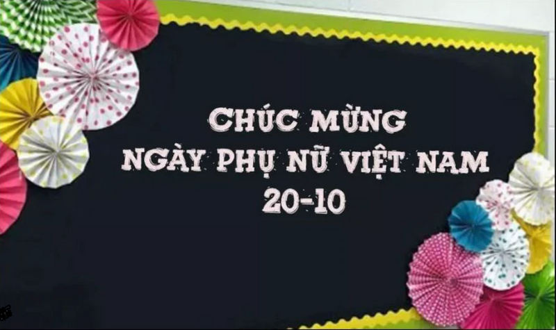 Nhiều hình thức trang trí bảng ngày 20/10