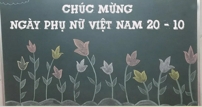 Trang trí bảng 20/10 dành tặng cho cô giáo