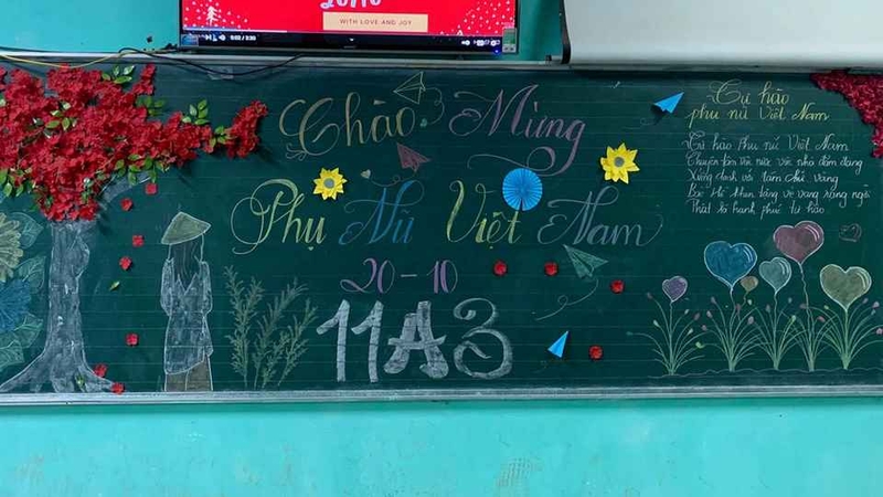 Nhiều vật liệu trang trí được sử dụng