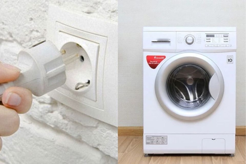 Đổi chiều chân phích cắm của máy giặt