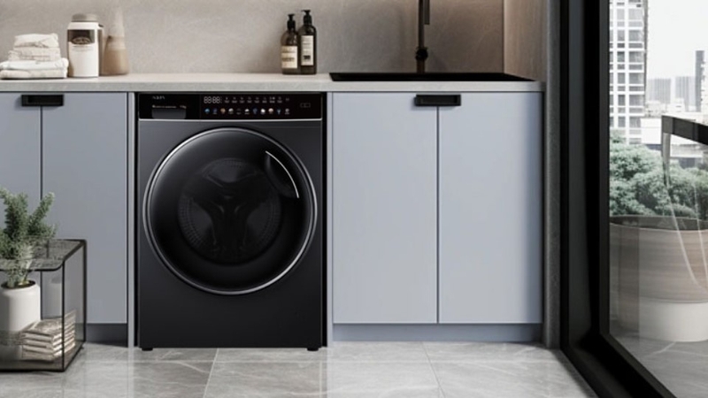 Máy giặt cửa trước Aqua Inverter 10 kg AQD-DW1000J.BK