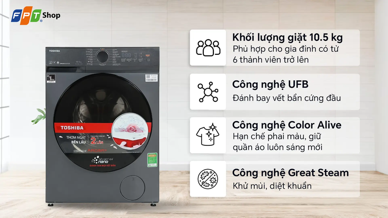 máy giặt có chức năng giặt nước nóng ảnh 5