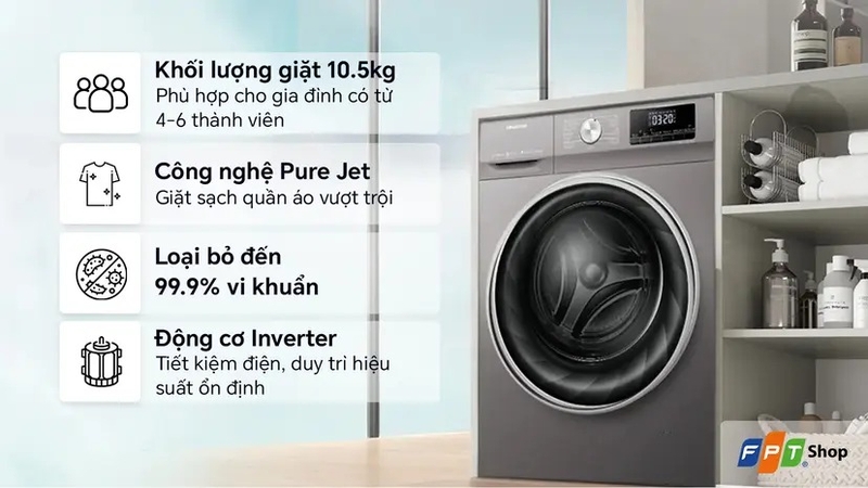 Máy giặt Hisense 10.5 kg 6