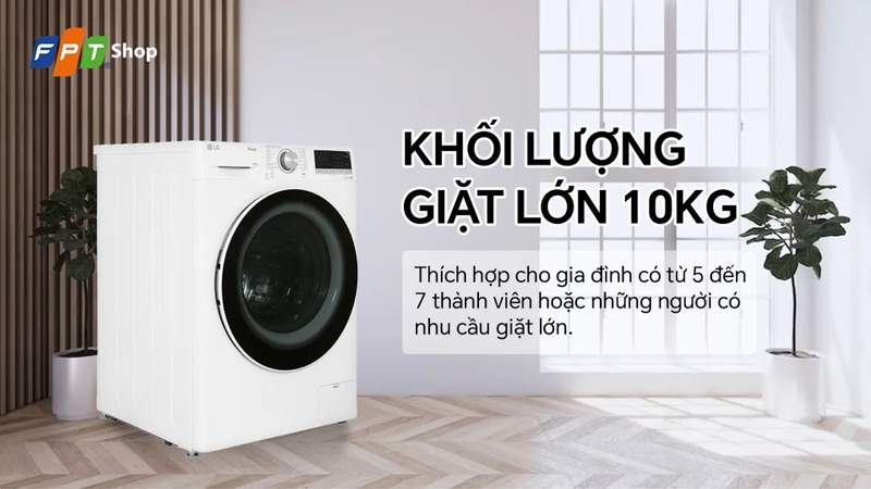 Đánh giá máy giặt LG AI DD Inverter 10 kg FV1410S4W1 1