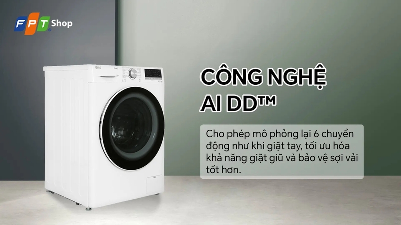 Đánh giá máy giặt LG AI DD Inverter 10 kg FV1410S4W1 5