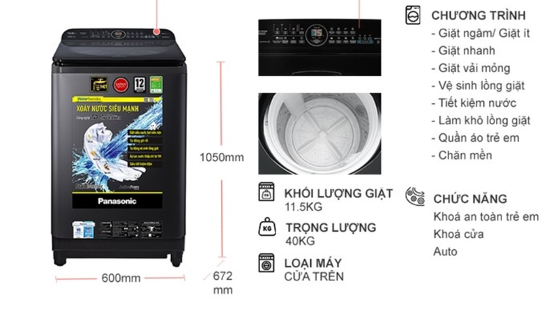 máy giặt panasonic na-fd11ar1bv 5