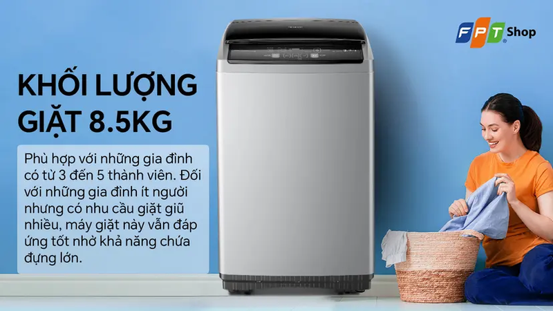 Máy giặt Sharp 8.5 kg ES-Y85HV-S (hình 3)