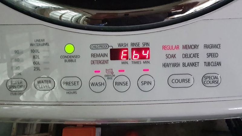 Máy giặt Toshiba báo lỗi