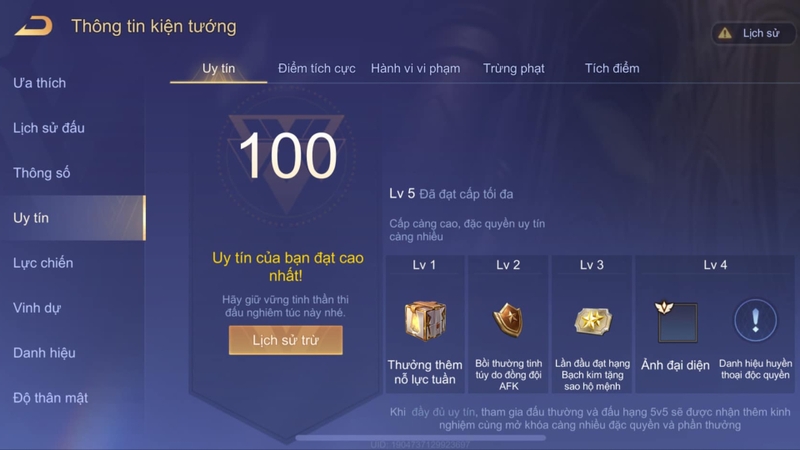 Điểm uy tín Liên Quân sẽ reset vào lúc mấy giờ?