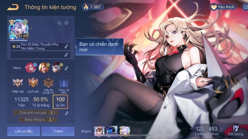 Có cách nào để ẩn uy tín Liên Quân hay không?