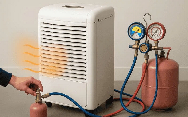 máy hút ẩm bị đóng tuyết ảnh 3