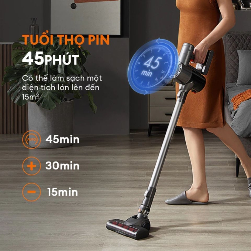 Gaabor GVCL-D10A Plus sở hữu thời lượng pin đến 45 phút