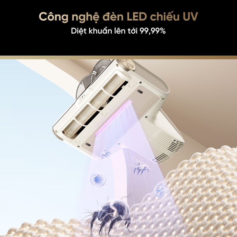Dreame D20 Pro trang bị đèn LED chíếu UV