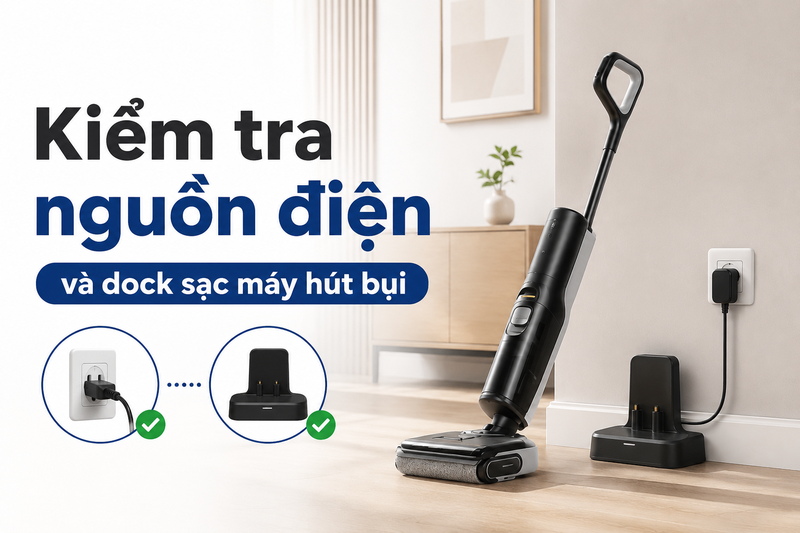 M&aacute;y h&uacute;t bụi lau nh&agrave; b&aacute;o lỗi pin 5