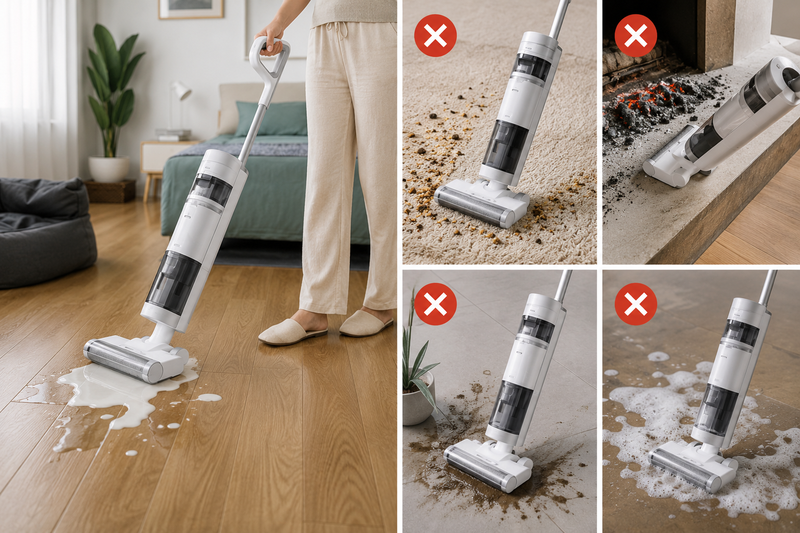 Máy hút bụi lau nhà bị tắc lọc 4