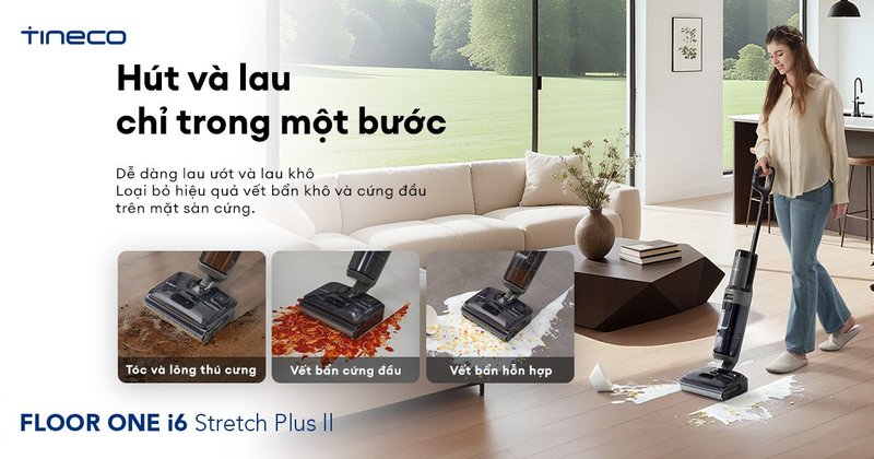 Máy hút bụi lau sàn Tineco Floor One i6 Stretch Plus II - hình 3