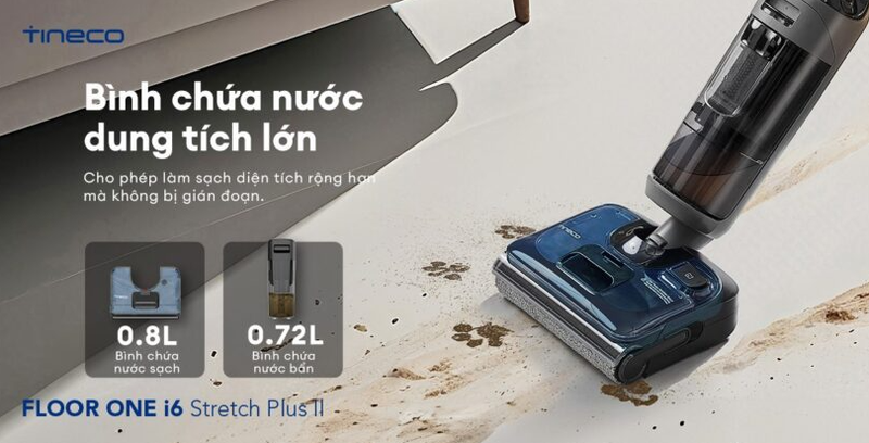 Máy hút bụi lau sàn Tineco Floor One i6 Stretch Plus II - hình 8