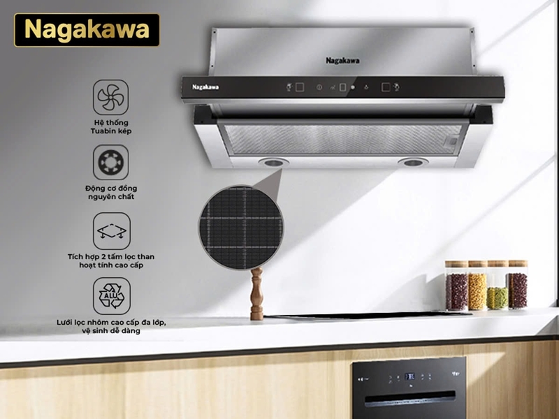 Nagakawa NKKH01M70 dễ dàng vệ sinh