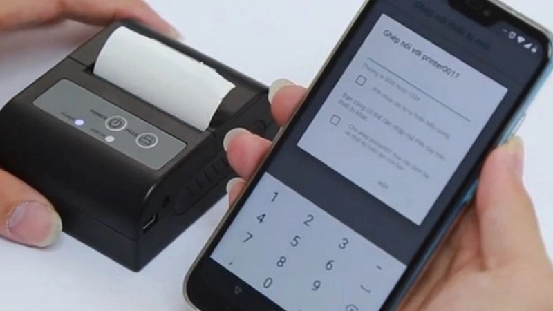Máy in kết nối điện thoại, máy tính bảng