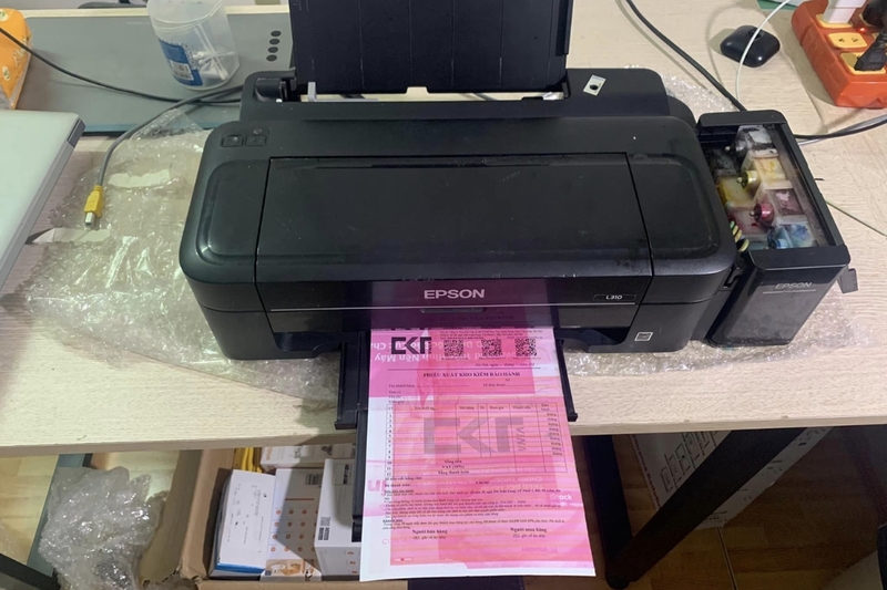 máy in Epson L310 báo lỗi kẹt giấy 5
