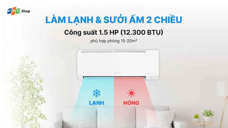 máy lạnh daikin 1.5hp inverter hình 3
