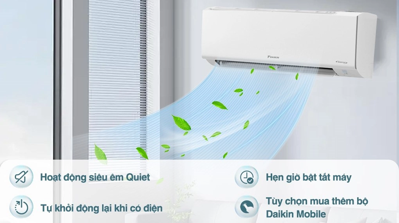 may lanh daikin inverter 1 hp atkb25yvmv