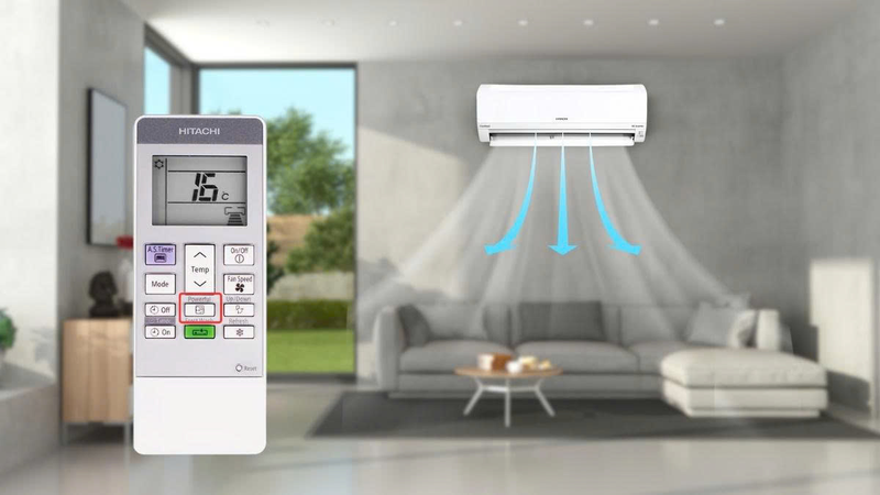 M&aacute;y lạnh Hitachi b&aacute;o đ&egrave;n xanh 2
