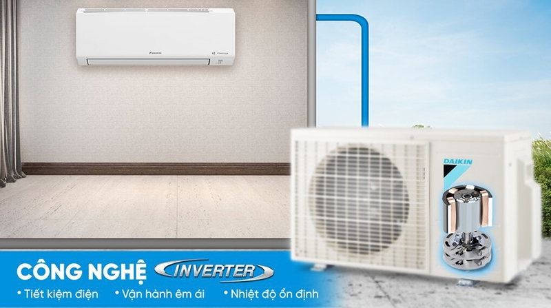 Công nghệ Inverter giúp máy nén hoạt động hiệu quả, tiết kiệm điện năng