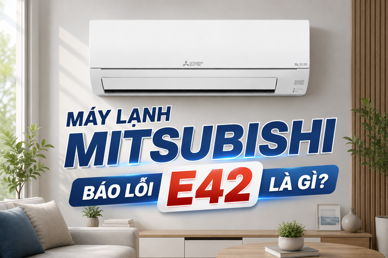 M&aacute;y lạnh Mitsubishi b&aacute;o lỗi E42 1