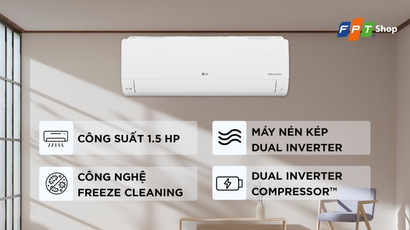 Máy lạnh LG DUALCOOL Inverter 1.5 HP IEC12G1