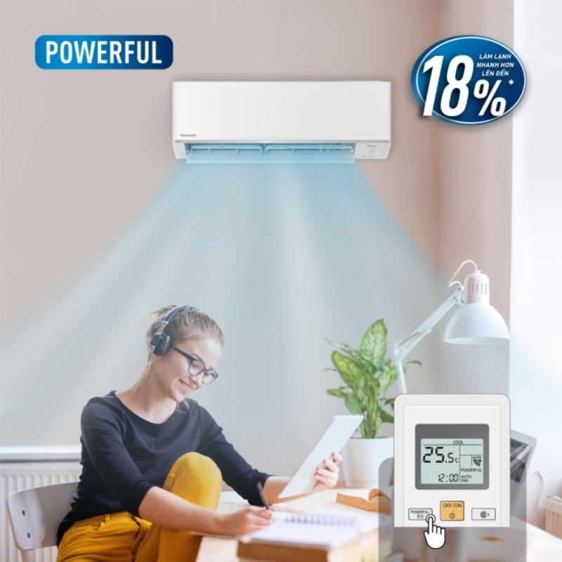 máy lạnh panasonic inverter 1.5 hp cu/cs-pu12akh-8 (ảnh 3)