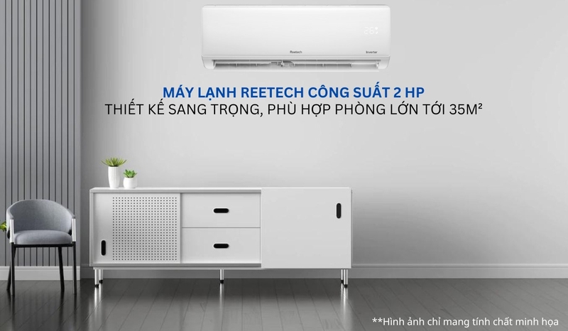 Máy lạnh Reetech 2HP phù hợp cho phòng lớn trên 35 mét vuông