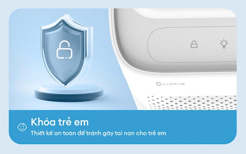 Máy lọc không khí Lumias Bulma trang bị nhiều tiện ích thông minh
