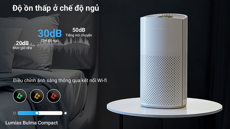Máy lọc không khí Lumias Bulma Compact 23W có bộ hẹn giờ tiện lợi