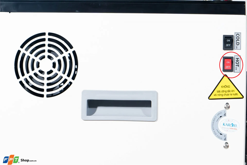 Chưa bật công tắc nước nóng